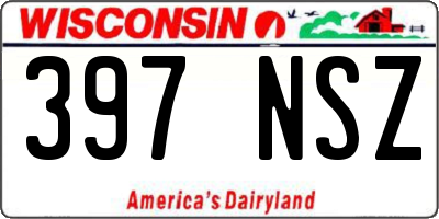 WI license plate 397NSZ