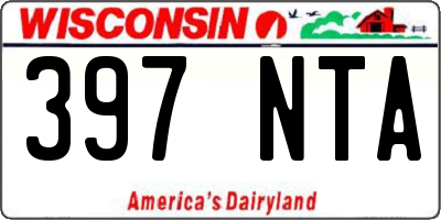 WI license plate 397NTA