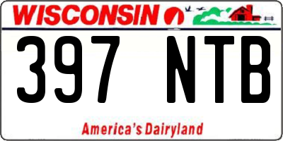WI license plate 397NTB