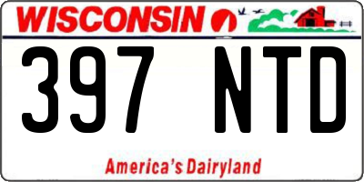 WI license plate 397NTD