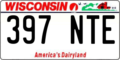 WI license plate 397NTE
