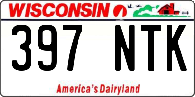 WI license plate 397NTK