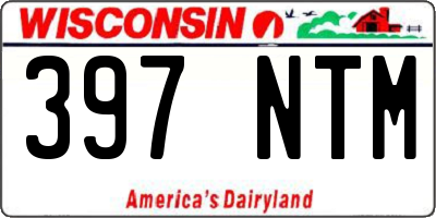 WI license plate 397NTM