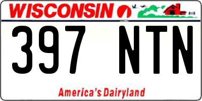 WI license plate 397NTN
