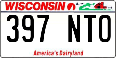 WI license plate 397NTO