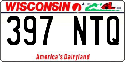 WI license plate 397NTQ