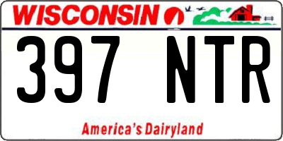 WI license plate 397NTR