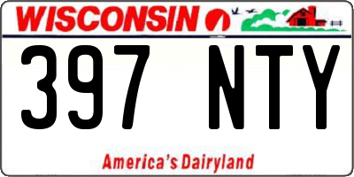 WI license plate 397NTY