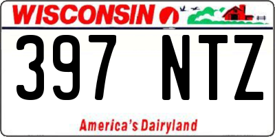 WI license plate 397NTZ