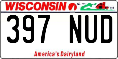 WI license plate 397NUD