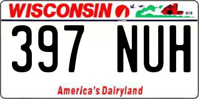 WI license plate 397NUH