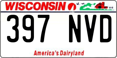 WI license plate 397NVD