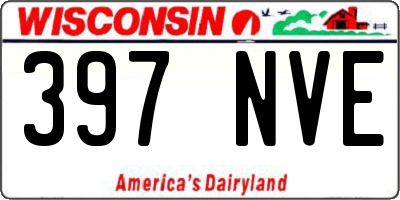 WI license plate 397NVE