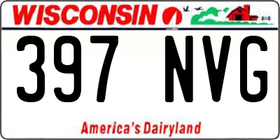 WI license plate 397NVG