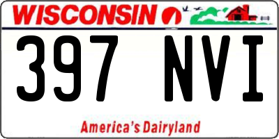 WI license plate 397NVI