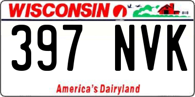 WI license plate 397NVK