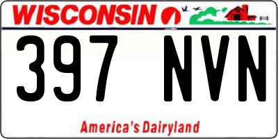 WI license plate 397NVN