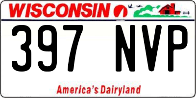 WI license plate 397NVP