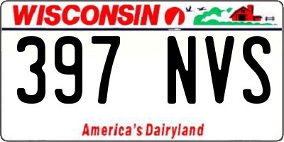 WI license plate 397NVS