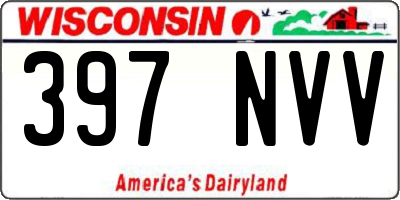 WI license plate 397NVV