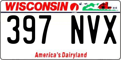 WI license plate 397NVX