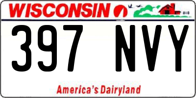 WI license plate 397NVY