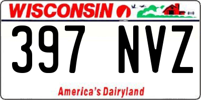 WI license plate 397NVZ