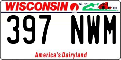 WI license plate 397NWM