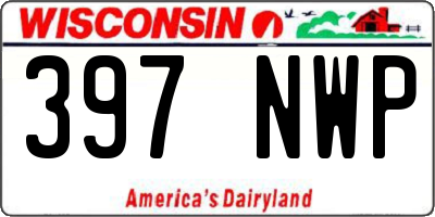 WI license plate 397NWP