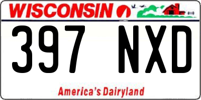 WI license plate 397NXD