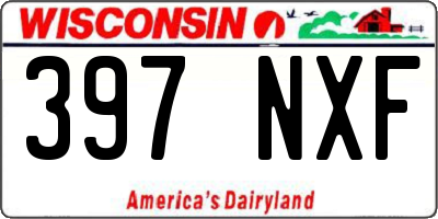 WI license plate 397NXF