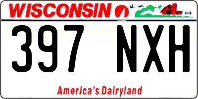 WI license plate 397NXH