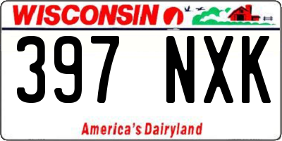 WI license plate 397NXK