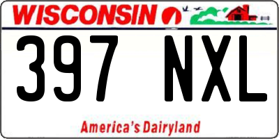 WI license plate 397NXL