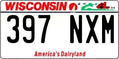 WI license plate 397NXM