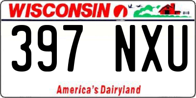 WI license plate 397NXU