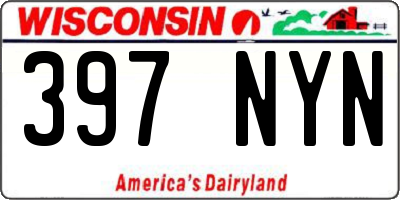 WI license plate 397NYN
