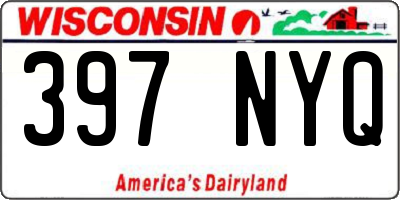 WI license plate 397NYQ