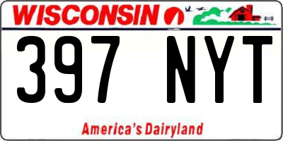 WI license plate 397NYT