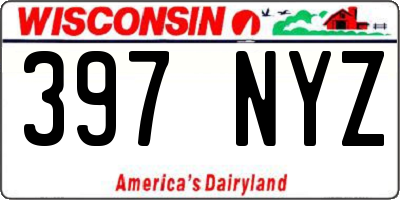 WI license plate 397NYZ