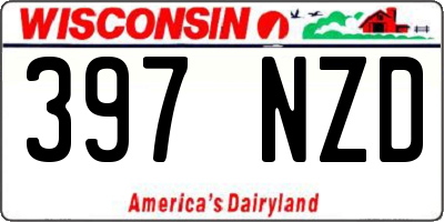 WI license plate 397NZD