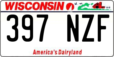 WI license plate 397NZF