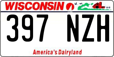 WI license plate 397NZH