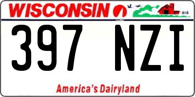 WI license plate 397NZI