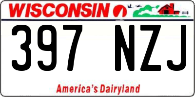 WI license plate 397NZJ