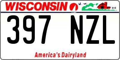 WI license plate 397NZL
