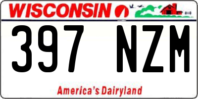 WI license plate 397NZM