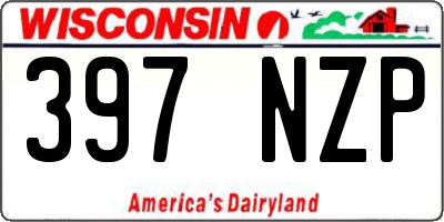 WI license plate 397NZP