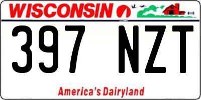 WI license plate 397NZT