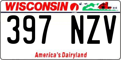 WI license plate 397NZV